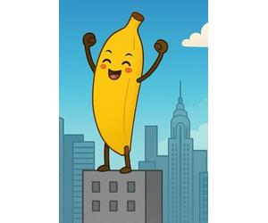 Banana Power: Go bananas and write on | Grid Paper | 6 x 9 in | 100 Pages