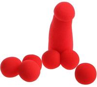Banana Prank Sponge magic ball , Sponge Brother con 4 palline di spugna rosse, grandi accessori magici di spugna rossa , accessori divertenti per la magia da palcoscenico,1pc