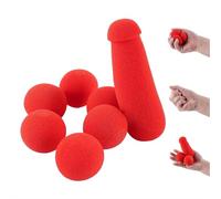 Banana Prank Sponge - Puntelli magici con palline di spugna rosse, giocattolo magico morbido deformabile per artisti di strada e maghi, espediente portatile da palco, amatoriale e uso professionale