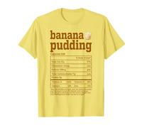 Banana Pudding Valori nutrizionali Ringraziamento Cibo Uomini Donne Maglietta