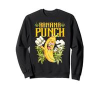 Banana Punch Divertente Banana Fumare Cannabis Marijuana Felpa