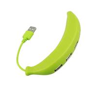 Banana Shape Splitter - Expander hub di tipo C multiplo, adattatore portatile ultra sottile | PC simultaneo a 4 dispositivi di ricarica del dispositivo, protezione da sovratensione integrata per l