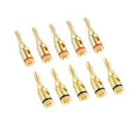 Banana Spine Jack Connettore Una Vite Tipo 4mm Placcato oro Rame Rosso Nero 20pz