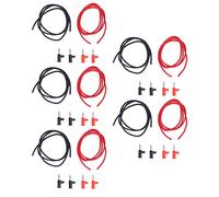 Banana Test Lead Set 5 Pairs | 30V AC 60V DC 19A for Multimeter/Electronic Testing | 1mm² Cable with Brass Plug & ABS Sheath