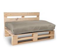 bananair - Cuscini per Pallet - Fodera Impermeabile, Anti UV, Rimovibile e Lavabile - Comodo, Imbottito in Schiuma - Cuscini per Divano Esterno Giardino (Cuscino Seduta 120x80 cm, Grigio Chiaro)