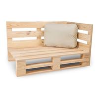 bananair - Cuscini per Pallet - Fodera Impermeabile, Anti UV, Rimovibile e Lavabile - Comodo, Imbottito in Schiuma - Cuscini per Divano Esterno Giardino (Cuscino Angolare 60x40 cm, Beige)