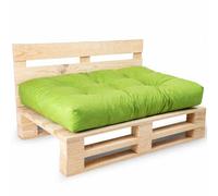 bananair - Cuscini per Pallet - Tessuto Idrorepellente e Anti-UV - Molto Confortevole, Imbottito in Schiuma - Cuscini per Divano Esterno Giardino (Cuscino di Seduta 120x80 cm, Verde)