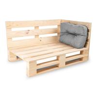 bananair - Cuscini per Pallet - Tessuto Idrorepellente e Anti-UV - Molto Confortevole, Imbottito in Schiuma - Cuscini per Divano Esterno Giardino (Cuscino Angolare 60x40 cm, Grigio)