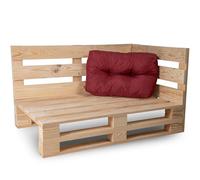 bananair - Cuscini per Pallet - Tessuto Idrorepellente e Anti-UV - Molto Confortevole, Imbottito in Schiuma - Cuscini per Divano Esterno Giardino (Cuscino Angolare 60x40 cm, Rosso)