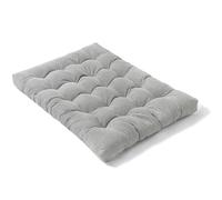 bananair - Futon Giapponese per 2 Persone, Comodo e Spesso, Imbottitura in Schiuma - Velluto a Coste Larghe Morbido ed Elegante - Con Cinghie, Materasso Pieghevole Pratico (160x200 cm, Grigio Chiaro)