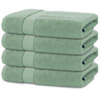 BANANALU 4 teli da bagno, 70 x 140 cm, 100% cotone, colore: verde menta