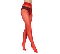 BANANALU Collant 20 denari con cavallo aperto, Colore: rosso, M