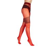 BANANALU Collant fantasia Ouvert con cavallo aperto 20 Den, Colore: rosso, L