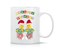 Bananas In Pyjamas Tazza da Tè da Caffè in Ceramica Classica Magica Bianca Nera Rosa 330ml