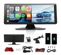 Banaone Autoradio Carplay Wireless Andriod Auto, 7/10,26 Pollici Touchscreen Monitor Auto Stereo Radio Supporto Controllo Vocale/Bluetooth/Mirror Link/USB, Adatto a Tutti i Tipi di Auto (10,26 IN)