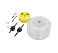 banapoy 6 1/4" Hole Saw per fori per luci incassate, Hole Saw per fori bi-metal 6 1/4" con ciotola per polvere, 2 pezzi di alberi, per legno, plastica, soffitto, cartongesso