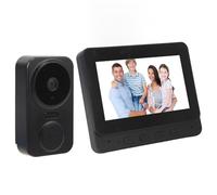 banapoy Citofonico Videocitofono Wireless, Campanello Citofonico Visivo con Schermo Monitor da 4,3'' Visione Notturna WiFi Voce Bidirezionale 1080P HD, Telecamera Videocitofono