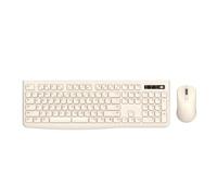 banapoy Combo Tastiera Mouse Wireless 105 Tasti 2.4G Full Size Silenzioso (WHITE)