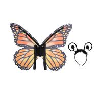 banapoy Costume Farfalla, Ragazze Fata Farfalla Vestire con Fascia per la Testa, Costume D'angelo per il Cosplay di Primavera di Natale di Halloween (ORANGE)