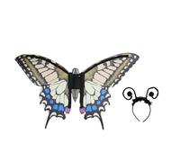 banapoy Costume Farfalla, Ragazze Fata Farfalla Vestire con Fascia per la Testa, Costume D'angelo per il Cosplay di Primavera di Natale di Halloween (colore giallo)