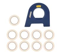 banapoy Dispenser per nastro adesivo per mascheratura, Applicatore portatile per nastro adesivo mascheratura con impugnatura rotonda, 10 rotoli, per verniciatura cornici porte