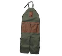 banapoy Grembiule da giardinaggio, Grembiule lavoro in tessuto Oxford 600D con tasche multiple, lunghezza regolabile, protezione per le gambe, per pittura, agricoltura, cura prato (Verde con tasche