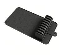 banapoy Organizer per Cassetti Mannaia, Inserto per Coltelli in Silicone Salvaspazio Resistente Al Calore, Portacoltelli per Cassetti con 10 Slot Tappetino Rimovibile Antiscivolo Lavabile in (BLACK)