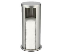 banapoy Porta Dischetti Cosmetici in Cotone in Acciaio Inossidabile, Dispenser di Dischetti Struccanti, Organizer Rotondo in Cotone Cosmetico, Vetrine per Cosmetici