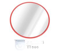 banapoy Specchio Convesso, Specchio Sicurezza Angolare Montato Parete Grandangolare 160° con Staffa, Convesso per Traffico Ad Angolo Tondo per Garage Magazzino Punto Cieco (60 centimetri)