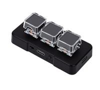 banapoy Tastierino Programmabile a 3 Tasti, Tastiera da Gioco Meccanica Macro Cablata e Wireless, Tastierino Multifunzione Fai-da-te, Plug and Play, per PC Desktop Portatile (BLACK)