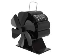 banapoy Ventola per Stufa a Legna Flusso d'aria Efficiente Alimentato a Calore per Camino Stufa a Gas a Pellet, Ventola in Lega di Alluminio per Risparmio Energetico, Design Portatile per Camino o