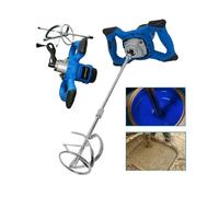 Banas Mescolatore per malta da 2600W, Miscelatore per colla Elettrico Betoniera Cemento, 6 velocità variabili, manici ergonomici, filettatura M14; Blu