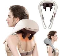 Banasuer - Massaggiatore Shiatsu 5D per schiena, spalle e collo, con calore, massaggio profondo per rilassamento muscolare e sollievo dal dolore, testa super grande per uso domestico in ufficio