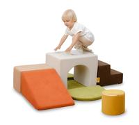 BanaSuper Bambini Blocchi di Arrampicata in Schiuma, Blocchi in Schiuma per Arrampicarsi e Strisciare, Percorso Ostacoli Psicomotricità per Bambini, Giocattoli Montessori, (Colorato)