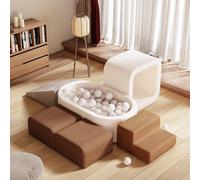 BanaSuper Blocchi di Schiuma Bambini, Arrampicata con Piscina di Palline | Palline Non Incluse, Percorso Motricità, Blocchi Morbidi e Gattonare, Giochi di Psicomotricità, Montessori, EN71 Certificato