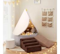 BanaSuper Blocchi di Schiuma Bambini, Arrampicata con Piscina e Tenda | Palline Non Incluse, Piscina Palline e Tenda Giochi, Blocchi Modulari, Giochi di Psicomotricità, Montessori, EN71 Certificato