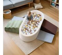 BanaSuper Set Arrampicata Bambini con Piscina Palle XXL (Nessuna Palla) | 5 Blocchi Schiuma Sicuri | Set da Gioco per Bambini | Palestra Morbida per Interni | Stimola Motricità e creatività
