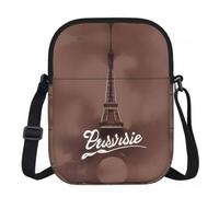 BANBADP Borsa a tracolla da donna, con stampa della Torre Eiffel caffè parigina, borsa a tracolla compatta con tracolla regolabile per viaggi e feste