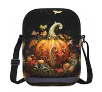 BANBADP Fall Pumpkin - Borsa a tracolla da donna, compatta, con tracolla regolabile, per viaggi e feste