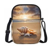 BANBADP Seashell Landscape On The Beach Borsa a tracolla da donna, borsa a tracolla compatta con tracolla regolabile per viaggi e feste