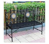 Banc de Parc, Banc de Jardin, Banc d'arrière-Cour, Banc de Parc de terrazze, Banc d'extérieur, Banc de Jardin en fonte résistant aux intempéries et à la rouille, Banc décoratif 2 Places Avec do