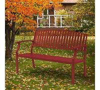 Banc de Parc, Banc de Jardin, bancs Arrière-Cour, bancs de Jardin, Banc d'extérieur, bancs de terrasse résistants aux intempéries Avec Cadre en fonte et Bois massiccio anticorrosion, décor de ban
