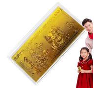 Banca commemorativa 'anno del serpente,Banconote commemorative d'oro per l'anno cinese - Snake Year Challenge Banconote dorate Souvenir - Banconote souvenir 2025, compatta e decorativa