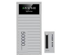 Banca Da 66 W A Ricarica Super Veloce, Banca Ad Altissima Capacità Da 50000 MAh, Con Display A LED For Escursioni In Campeggio All'aperto(White)