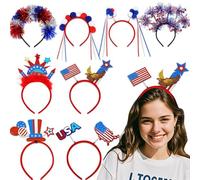 Banca del 4 luglio, capo patriottico Boppers | Testa di bandiera patriottica - per la Giornata 'indipendenza del Memorial Day, festa, favori, sfilate del 4 luglio, barbecue, costume da evento
