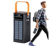 Banca di alimentazione solare, caricabatterie solare portatile, caricabatterie portatile ad alta capacità da 50000 mAh, carica di backup esterna in campeggio con 4 uscite 3 torcia LED di ingresso
