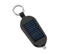 Banca di energia solare, 3000 mAh Portachiavi caricatore solare alimentato banca con tipo C, orologio wireless che ricarica la banca di potere per il viaggio all'aperto di campeggio portatile 11 x 7,8