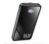 Banca di energia solare con 2 pannelli solari pieghevoli, batteria esterna 27000 mAh, caricatore portatile veloce da 22,5 W per telefono cellulare, tablet, campeggio all'aperto