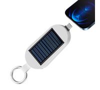 Banca Di Energia Solare Portatile - Tipo Canca Di Alimentazione Solare Di Tipo C | Dispositivo Di Ricarica Da 3000 MAh Con Portachiavi | 4.33*3.07*1,42 Pollici | Caricatore Portatile Con Orologio Wire