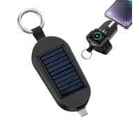 Banca Di Energia Solare Portatile - Tipo Canca Di Alimentazione Solare Di Tipo C | Dispositivo Di Ricarica Da 3000 MAh Con Portachiavi | 4.33*3.07*1,42 Pollici | Caricatore Portatile Con Orologio Wire
